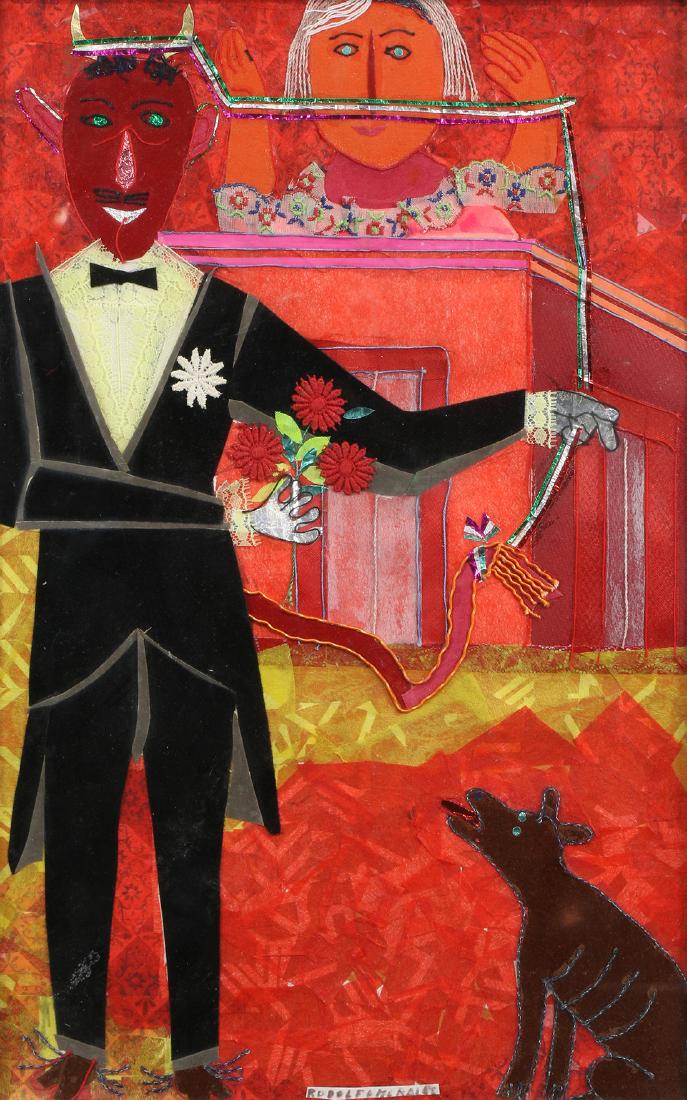 Collage, Rodolfo Morales, El Diablo con Perro (1 of 5)