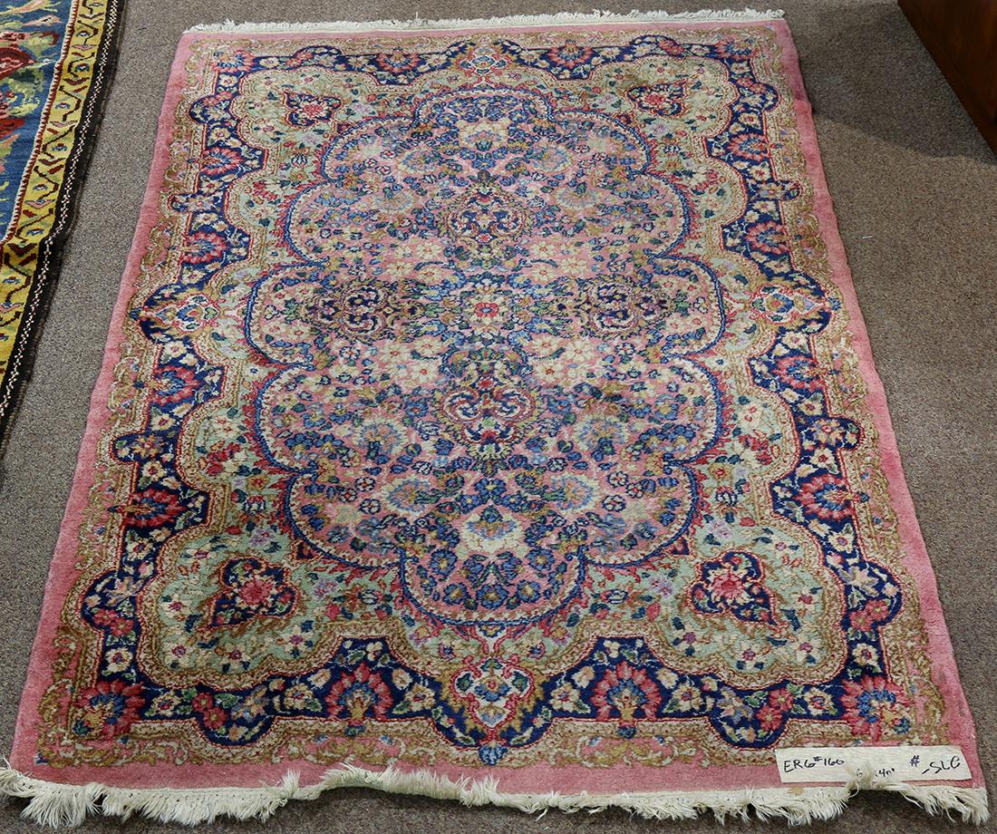 Persian Kerman carpet, 3'4" x 4'10" (1 of 3)
