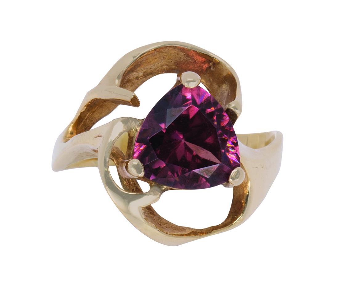 Zircon and 14K yellow gold ring (1 of 3)