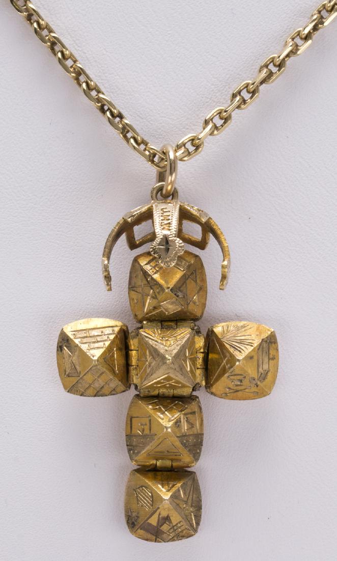 Yellow gold Masonic pendant-necklace (1 of 8)