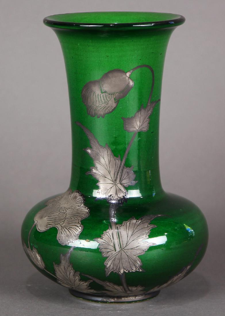 Japanese Silver Overlay Vase, Shofu (1 of 8)