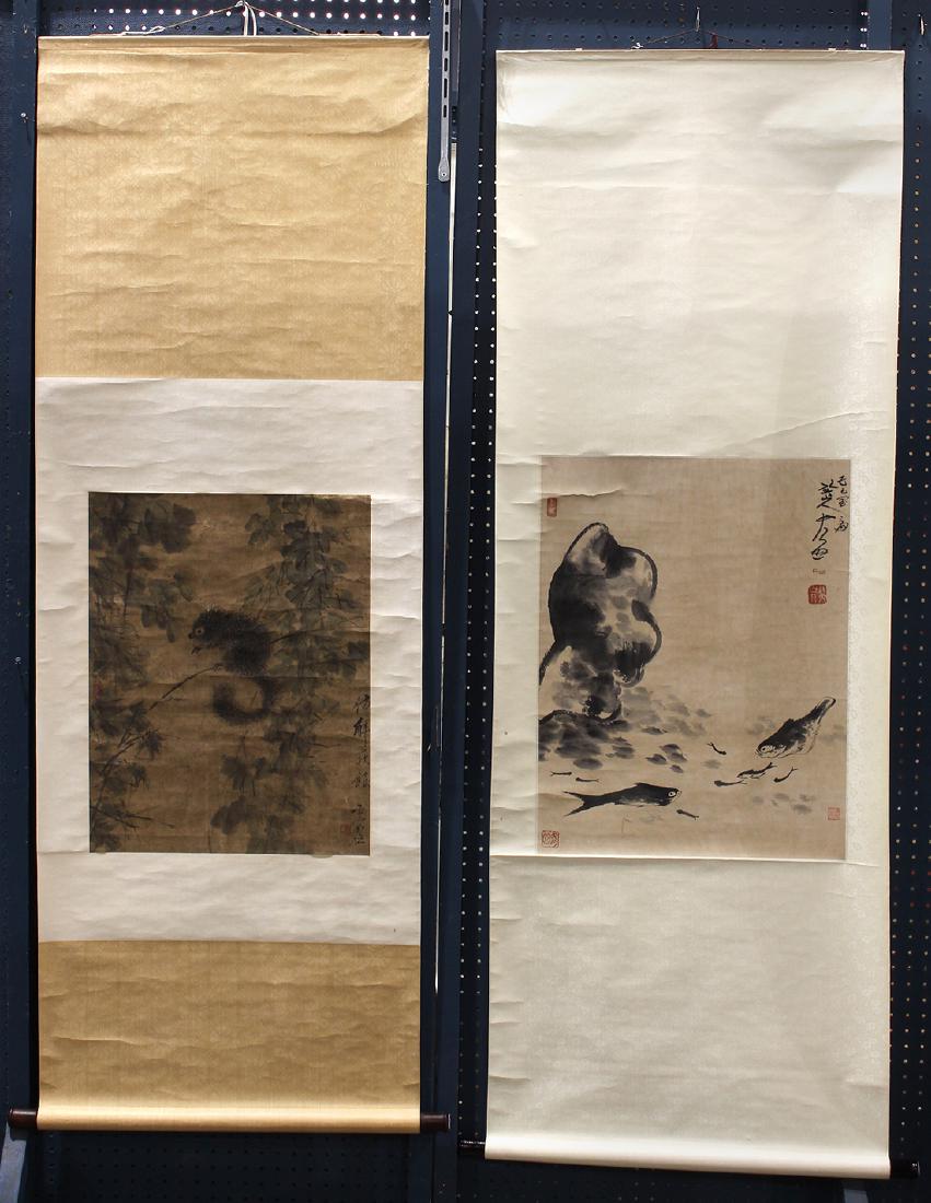 Chinese Scrolls, Manner of Bada Shanren and Xu Gu (1 of 6)