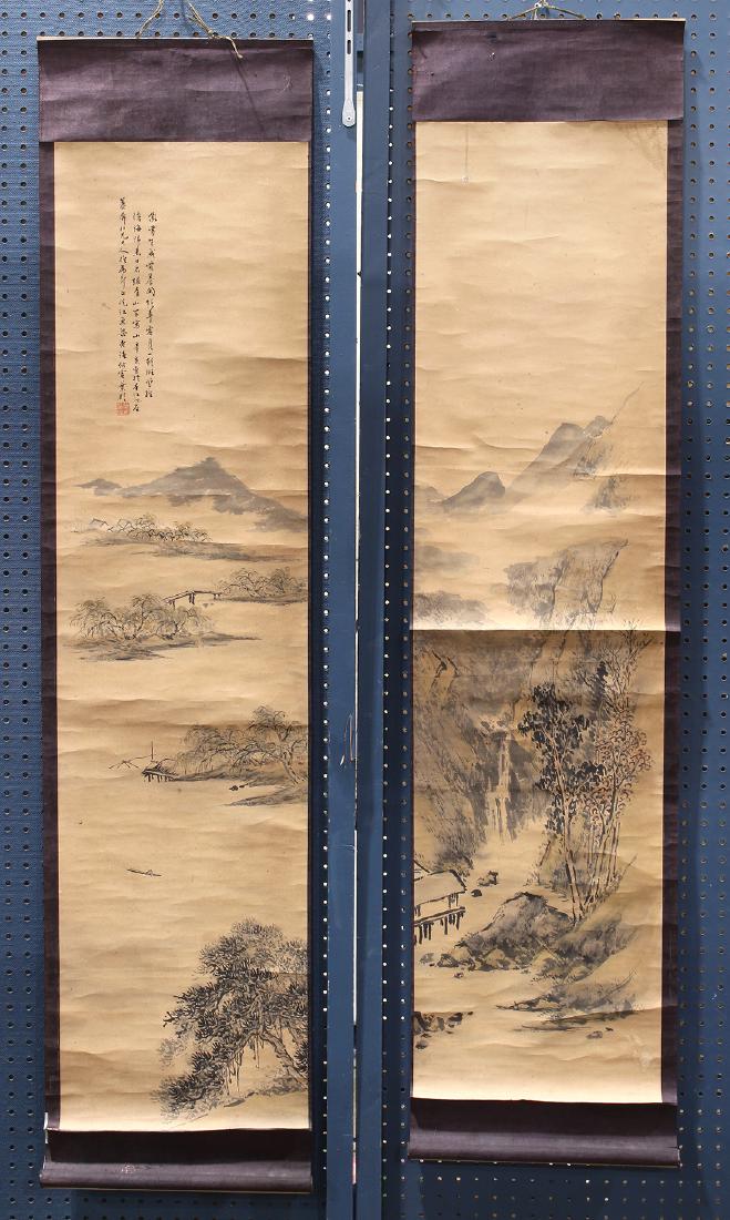 Chinese Scrolls, Landscape, Ye Bin (1 of 4)
