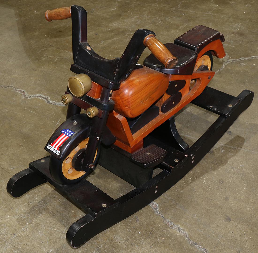 Carved wood child's rocker (1 of 2)