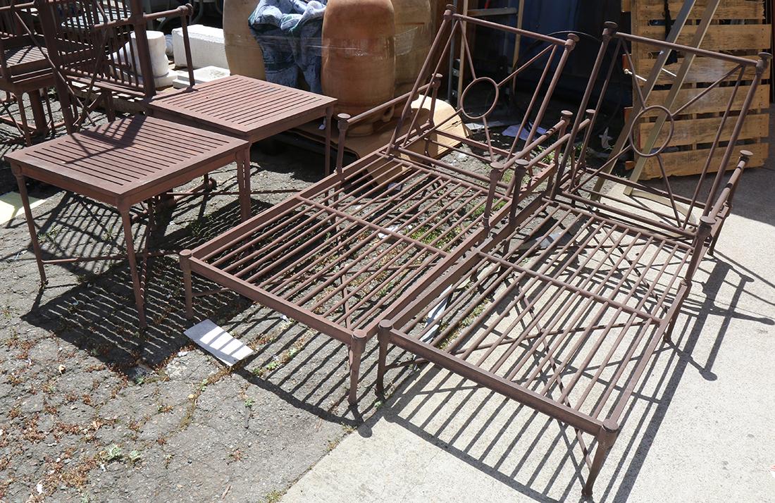 (lot of 4) Restoration Hardware wrought iron outdoor (1 of 1)