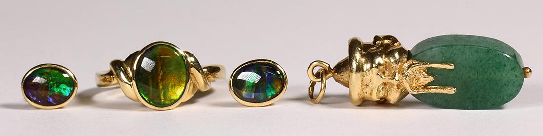 (Lot of 3) multi-stone and yellow gold jewelry (1 of 3)