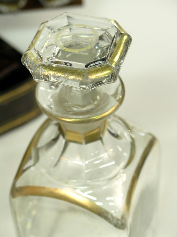 French brass-inlaid rosewood tantalus - 5