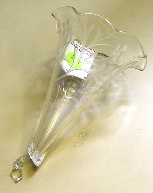 Continental gilt glass single epergnes - 2