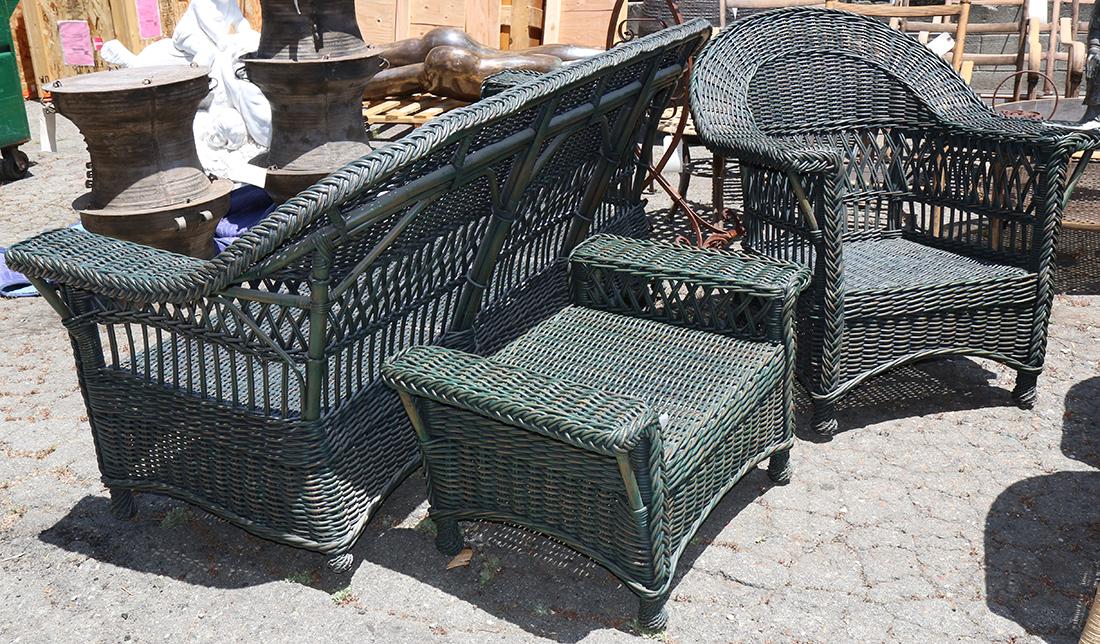 Palecek wicker patio furniture group (1 of 2)