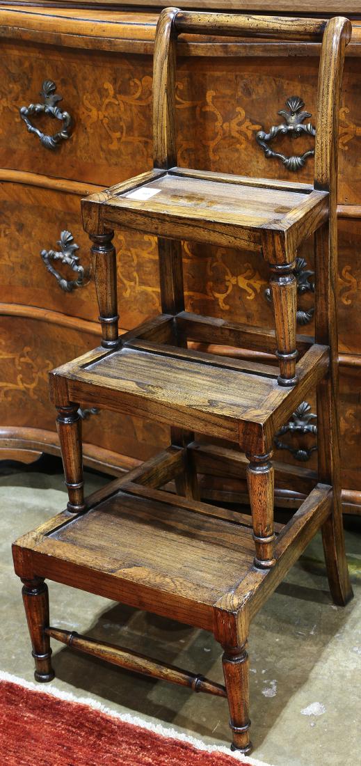 English elmwood library stool (1 of 1)