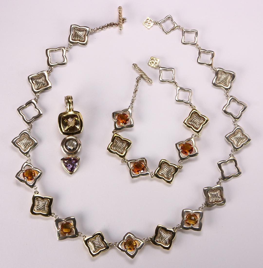 David Yurman multi-stone, sterling silver and 18k (1 of 1)