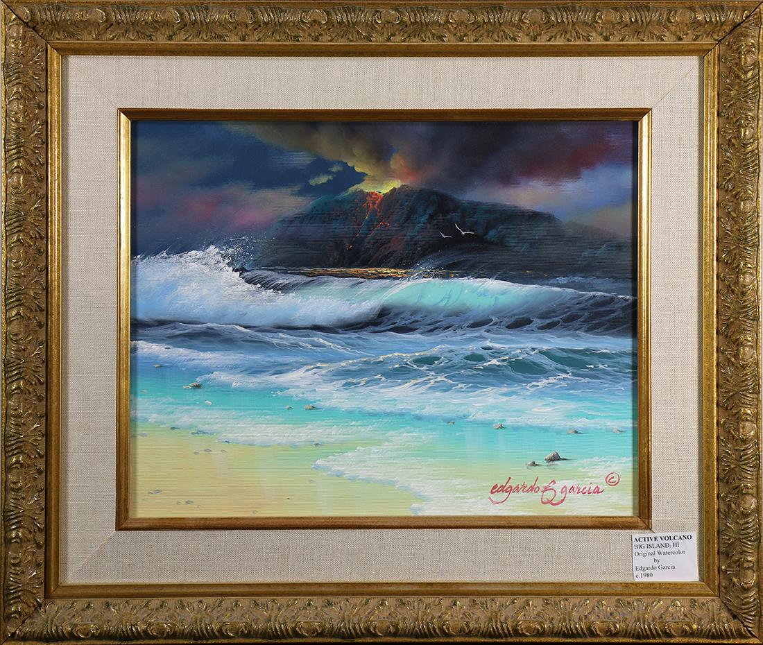 Painting, Volcano Erupting, Big Island, Hawaii (1 of 1)