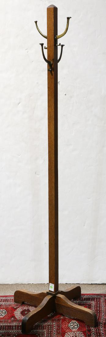 Arts and Crafts oak hall tree (1 of 2)