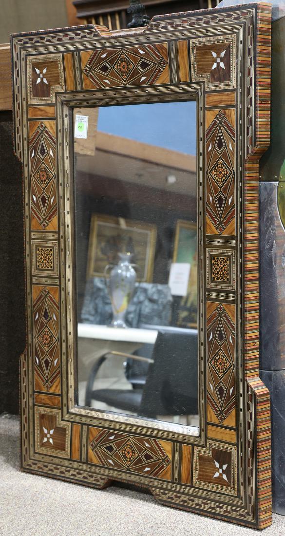 Syrian marquetry decorated wall mirror, having (1 of 3)