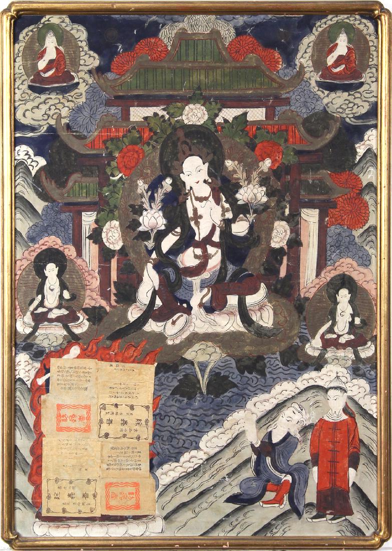Chinese Thangka, White Tara (1 of 5)