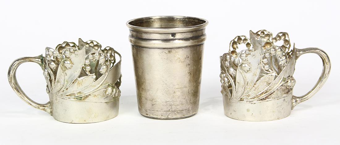 (lot of 3) Continental 800 silver articles, consisting (1 of 4)