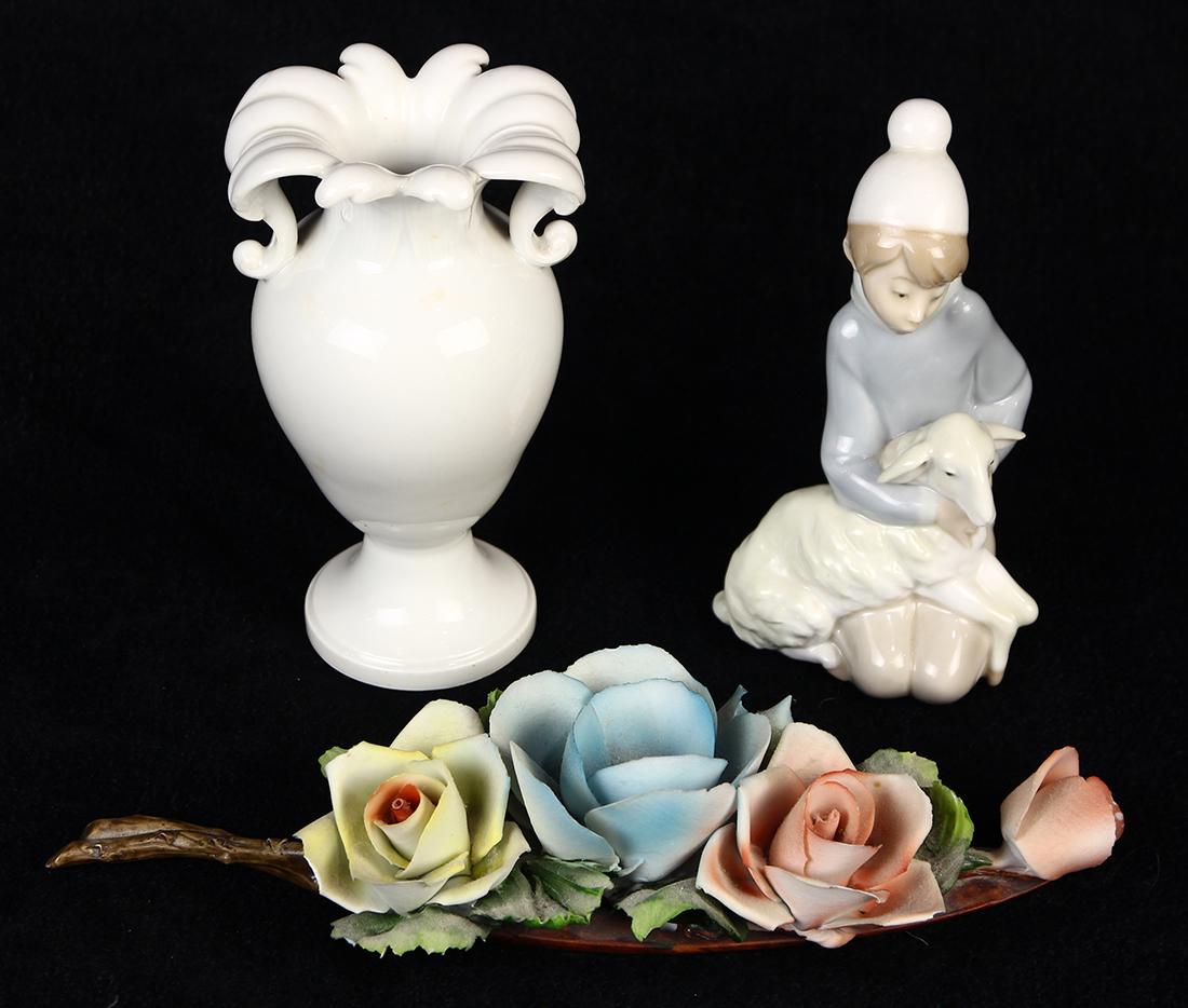 (lot of 3) Continental porcelain group (1 of 9)