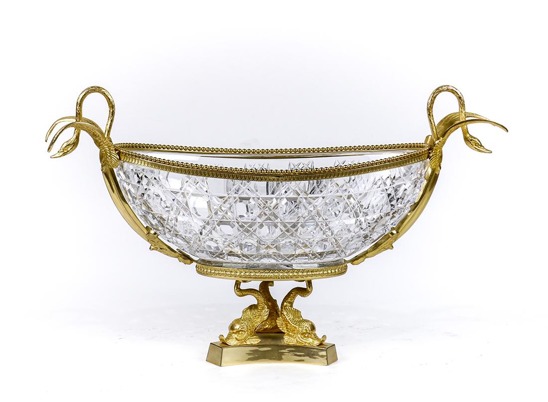 Louis XV style gilt and crystal centerpiece (1 of 6)