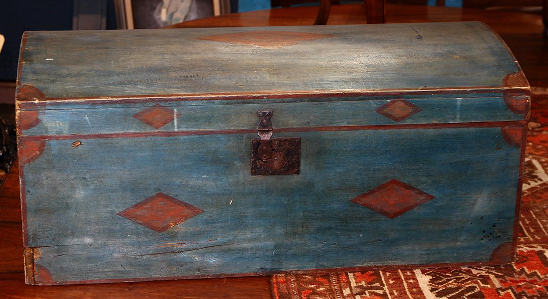 Early painted carpenter's chest (1 of 2)