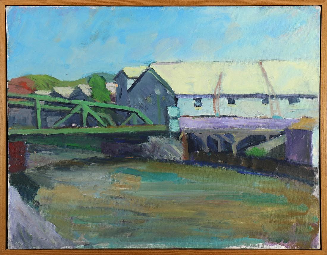 Painting, Robert Poplack, Petaluma River (1 of 1)