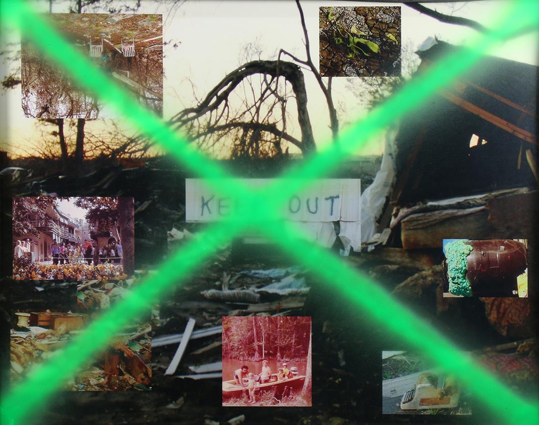 Photograph, Stephen G. Rhodes, Excerpt (Keep Out): Stephen G. Rhodes (American, b. 1977), "Excerpt (Keep Out)," 2006, chromogenic print, spray paint, in artist's frame, edition 3/5, with artist signature and label verso, image: 24"h x 30"w, overall (w