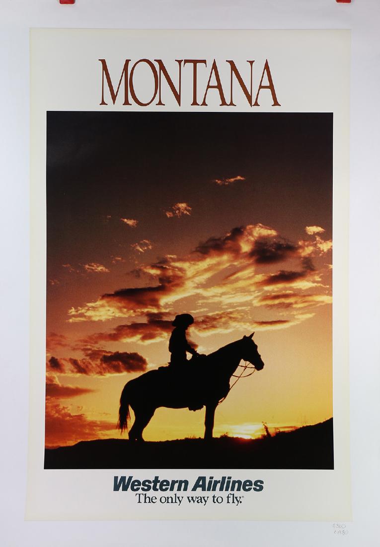 Vintage Poster, Western Airlines Montana (1 of 1)