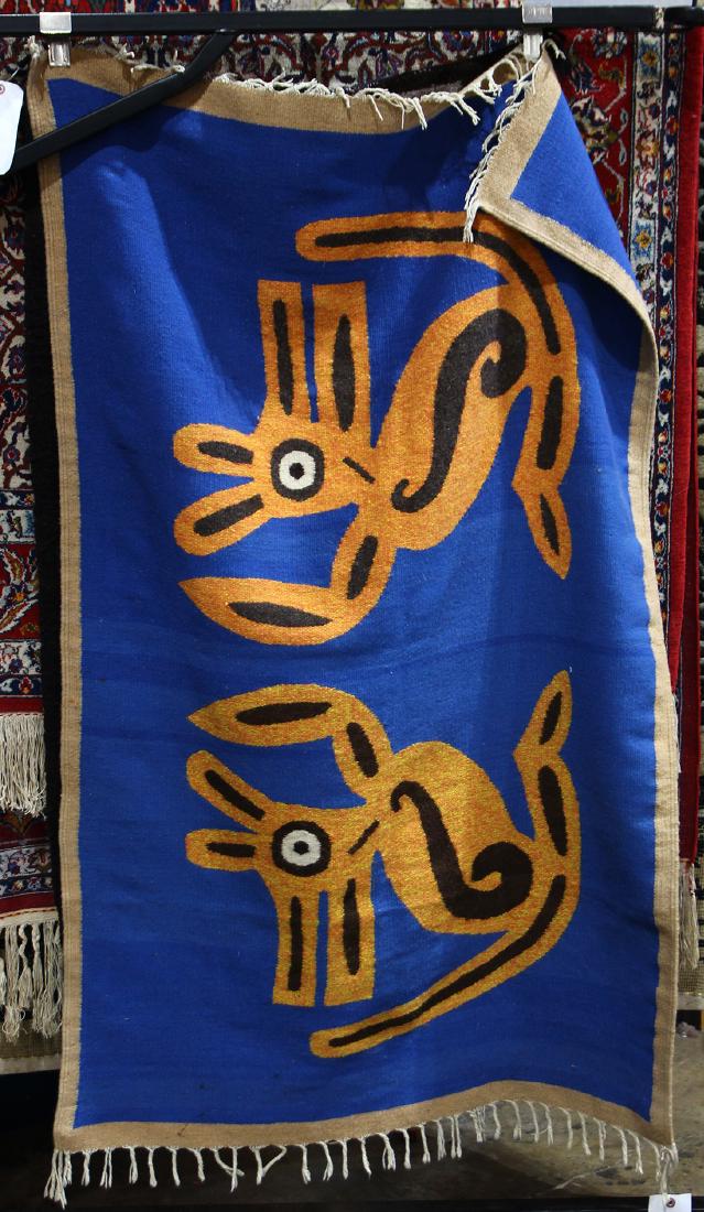 Aboriginal flatweave carpet, 3' x 5'1": Aboriginal flatweave carpet, 3' x 5'1"