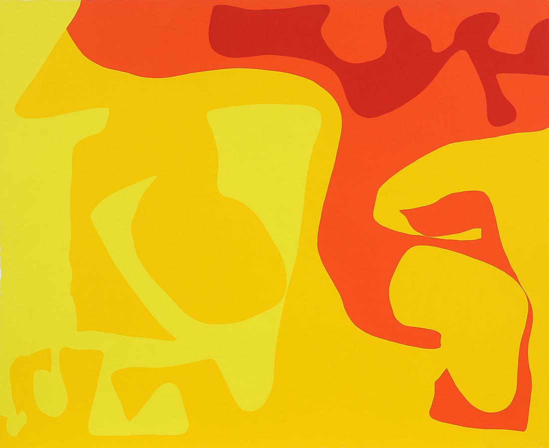Print, Patrick Heron, Small Yellow: Patrick Heron (British, 1920–1999), "Small Yellow," 1973, screenprint, pencil signed and dated lower right, edition 36/72, image: 16.75"h x 20"w, sheet (unframed): 19.75"h x 23.25"w; Provenace: Trit
