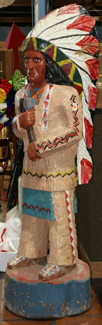 Carved wood cigar store Native American Chief (1 of 3)