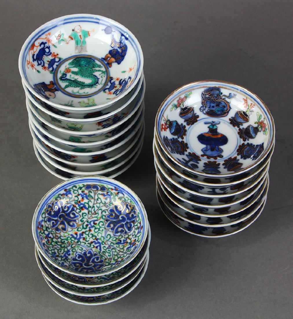 Chinese Wucai Porcelain Sauce Dishes (1 of 8)