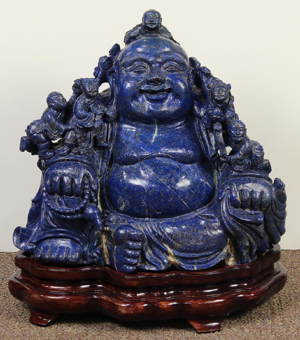 Chinese Large Lapis Lazuli Budai (1 of 4)