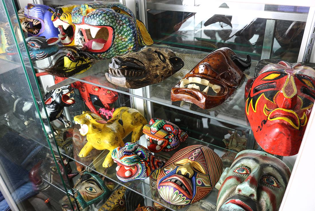 Collection of Native American and Mexican masks (1 of 3)