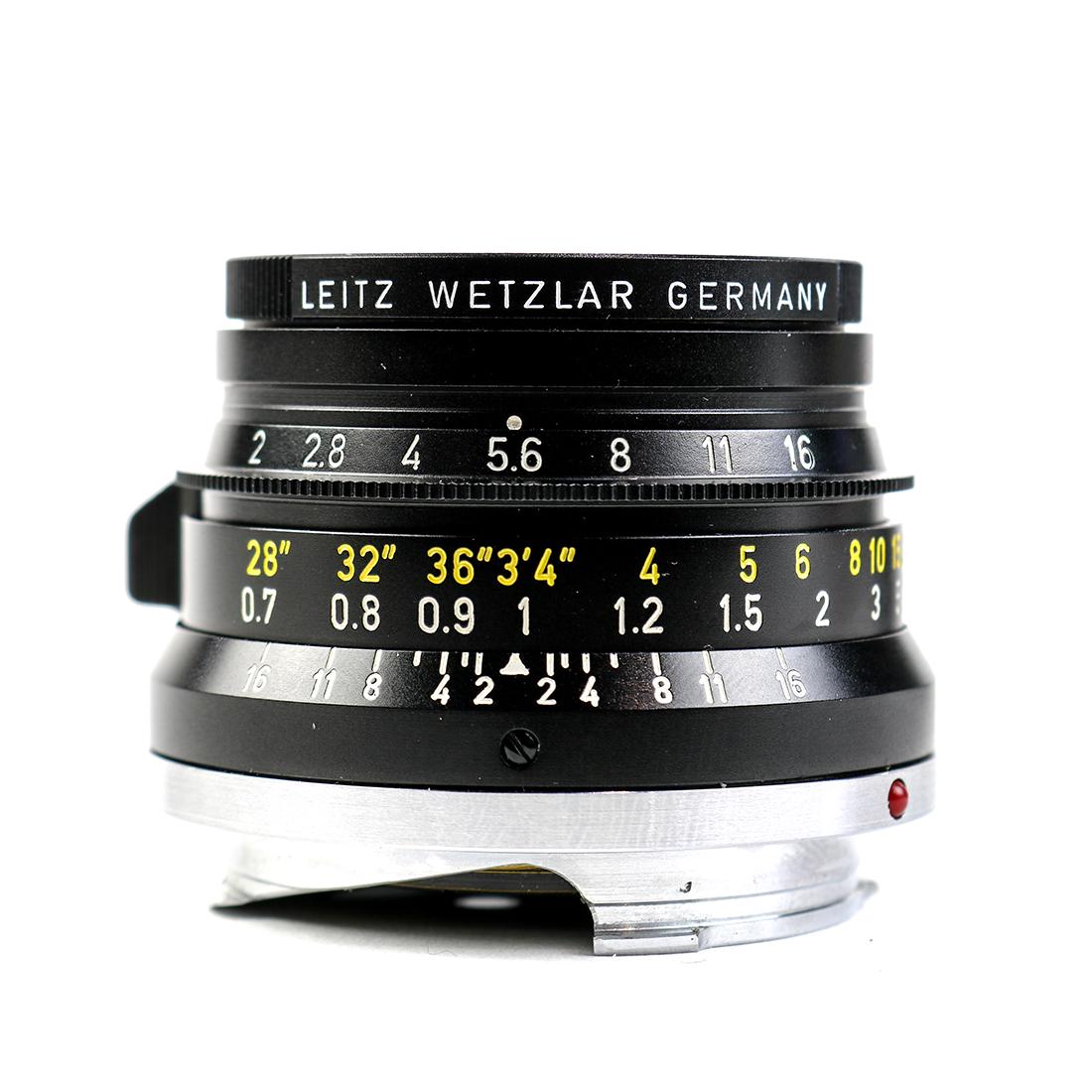 Leitz/Leica Summicron 1:2/35mm lens, black body, circa (1 of 3)