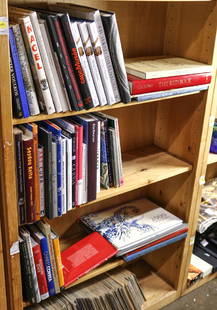 Three shelves of books: Three shelves of books, mostly relating to art, including Seydou Keita, Art Cuba, Contemporary Indian Art, Nagel, Richard Diebenkorn, Bruce Beasley, etc.