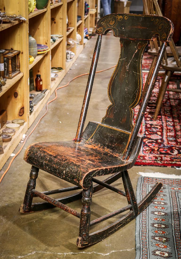 Hitchcock style slipper chair (1 of 3)