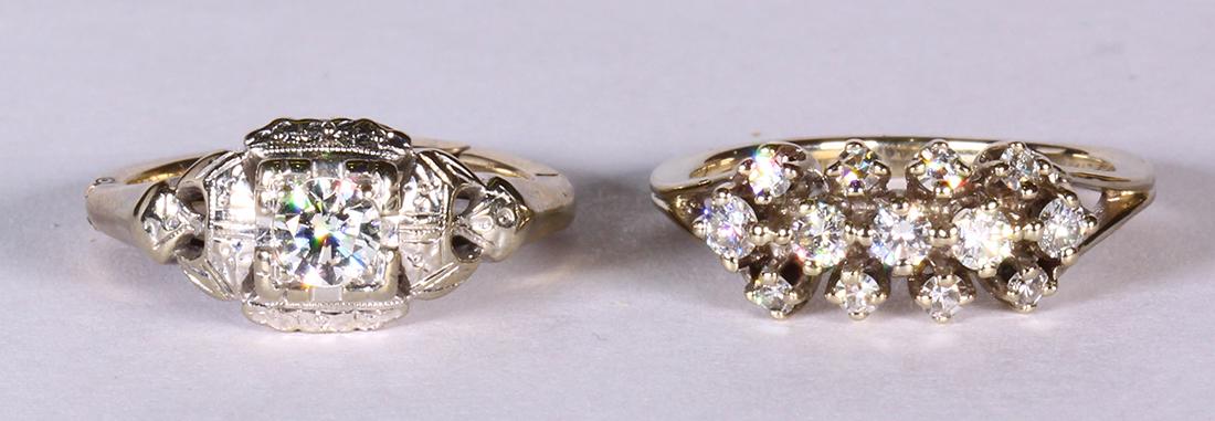 Diamond and 14k white gold rings (1 of 3)