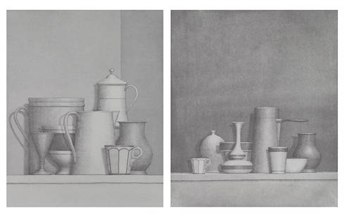 Prints, William H. Bailey: (lot of 2) William H. Bailey (American, b. 1930), Untitled (Still Life's), 1982, etchings, each pencil signed and dated lower right, each edition 37/50, images: 14"h x 11.75"w and 15"h x 12"w, sheets