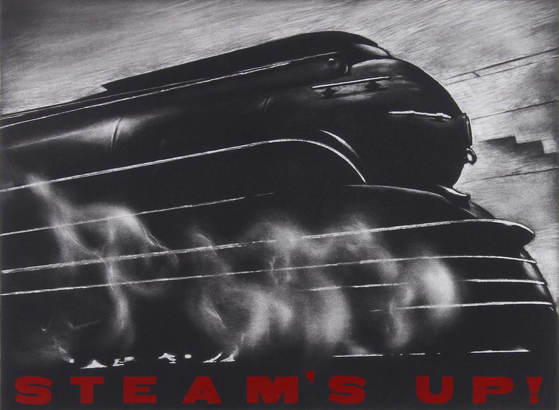 Print, Lawrence Gipe, Steam's Up!: Lawrence Gipe (American, b. 1962), "Steam's Up," 1995, etching in colors, pencil signed and dated lower right, edition 4/25, image: 15"h x 20"w, sheet (overall/unframed): 26"h x 30.25"w