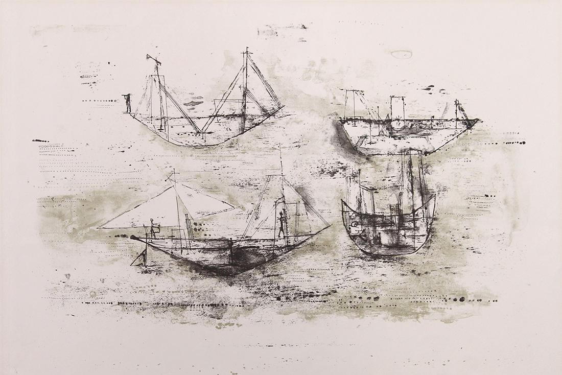 Print, Zao Wou-Ki, Les Poissons, 1953 (1 of 7)