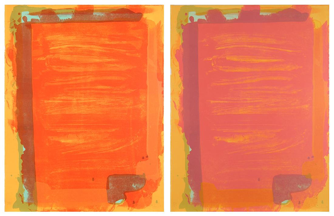 Prints, John Hoyland, Untitled II and III: (lot of 2) John Hoyland (British, 1934–2011), "Untitled II," lithograph in colors, pencil signed and dated lower right, titled verso, edition 40/50, and "Untitled III," lithograph in colors, pencil