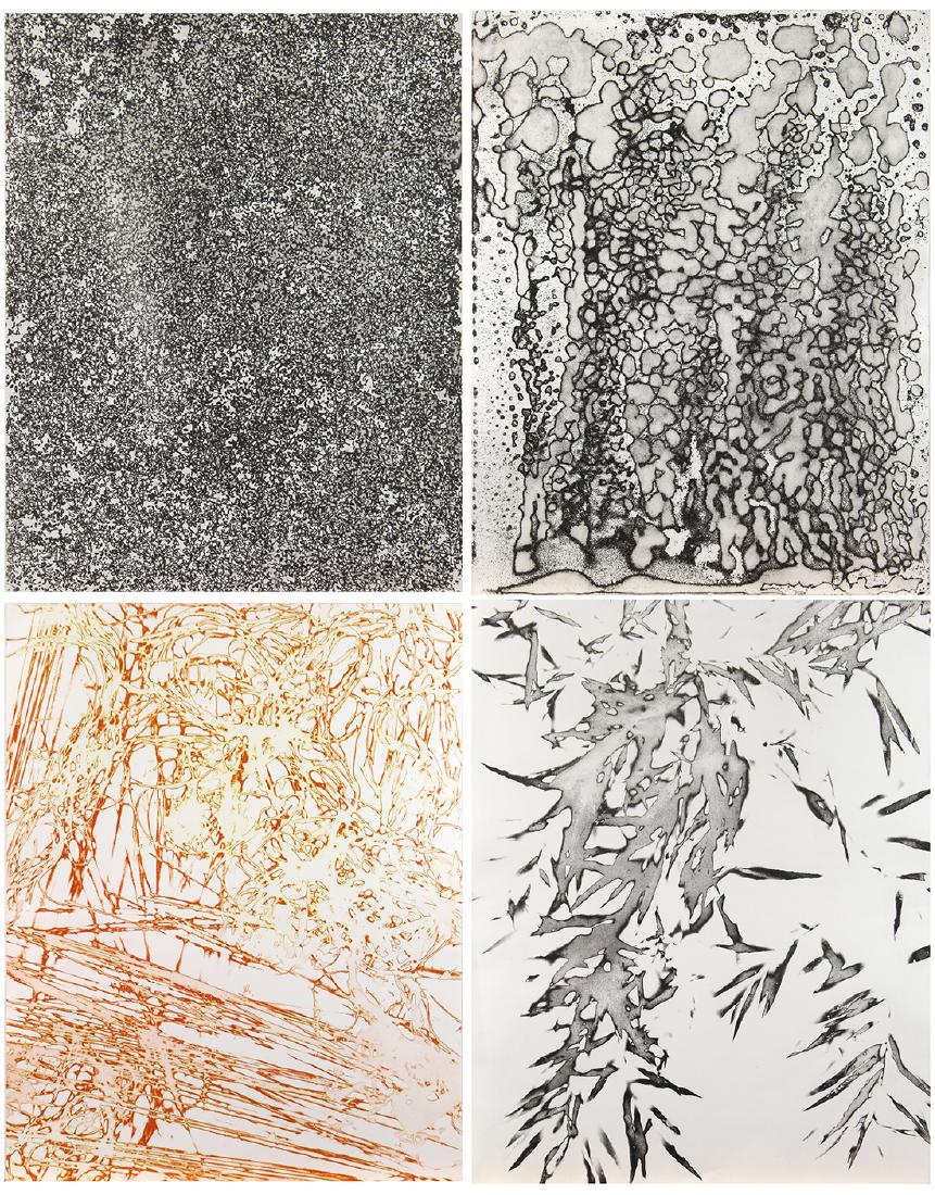 Prints, Colin Self: (lot of 4) Colin Self (British, b. 1941), "Prelude to 1,000 Objects No. 4," "Prelude to 1,000 Objects No. 5," "Prelude to 1,000 Objects No. 6," and "Prelude to 1,000 Objects No. 9," 1971, etchings wit