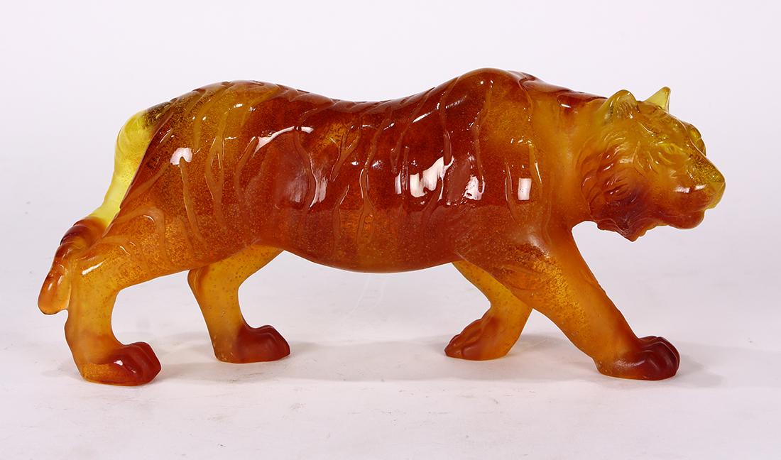 Daum, France, pate de verre figural sculpture of a (1 of 7)