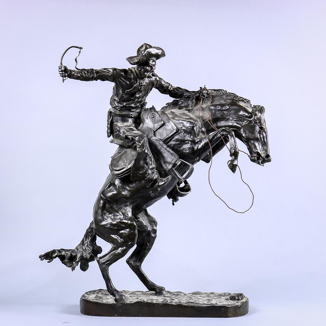 Bronze Sculpture, After Frederic Remington, The Bronco (1 of 9)
