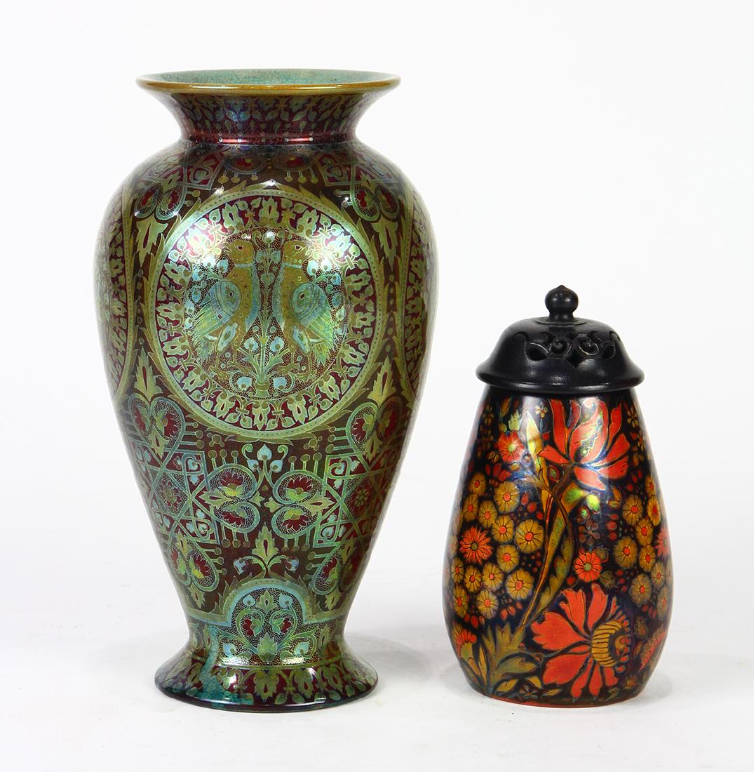 Zsolnay polychrome decorated ceramic vase (1 of 5)