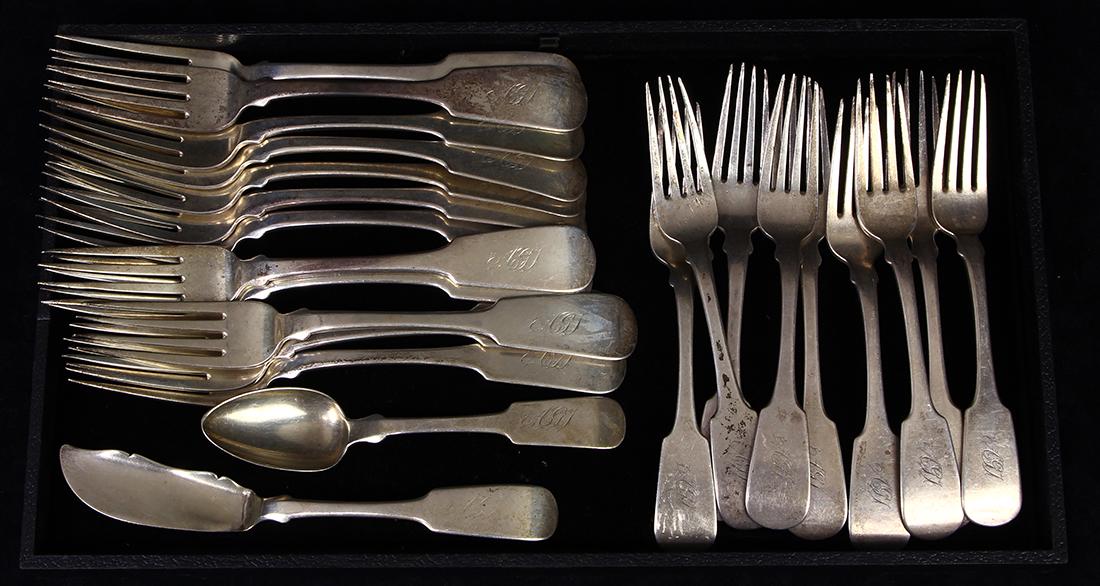 American coin silver partial flatware service (1 of 2)