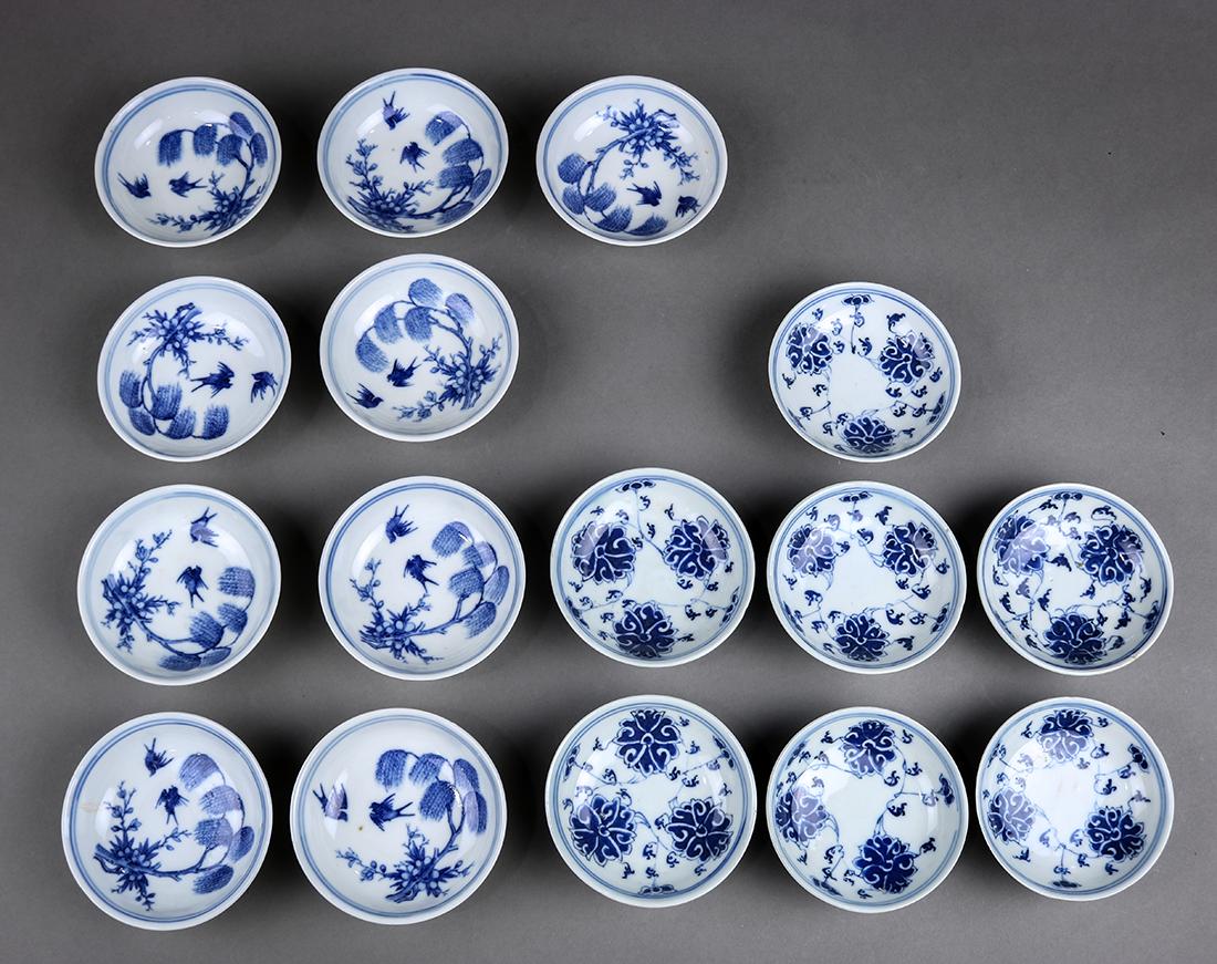 Sets of Chinese Blue-and-White Sauce Dishes, (1 of 4)