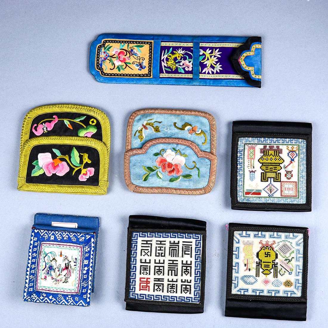 Chinese Embroidered Wallets and Fan Sheath (1 of 2)