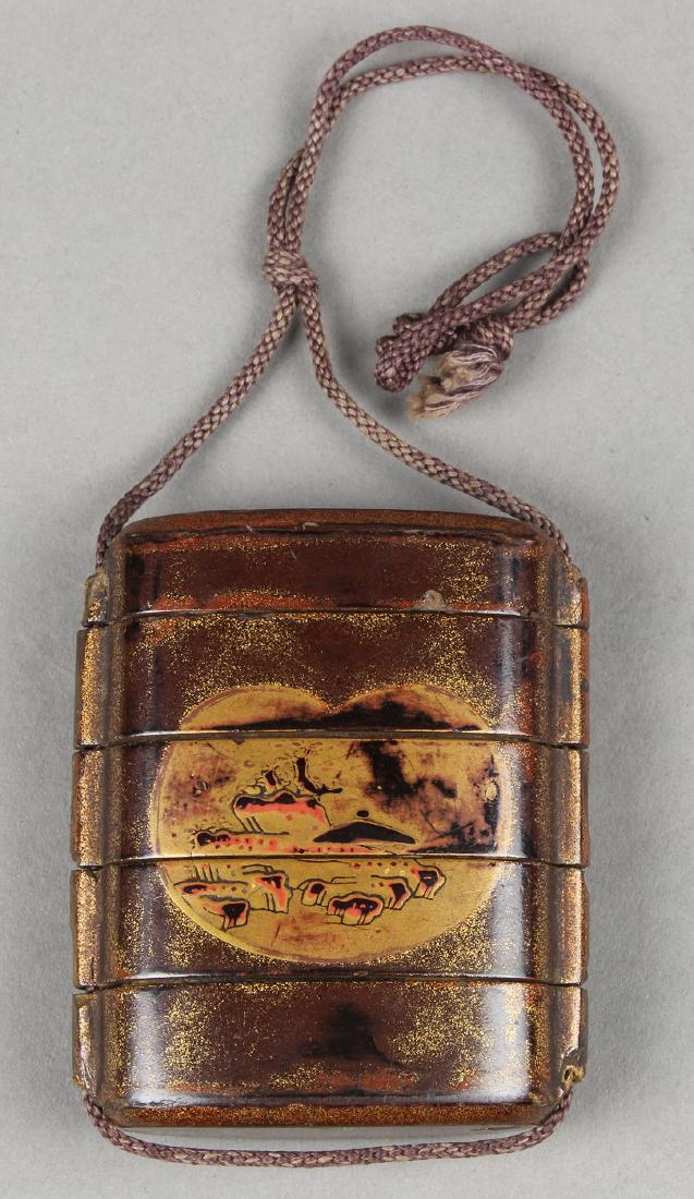 Japanese Lacquered Four-tier Inro (1 of 4)