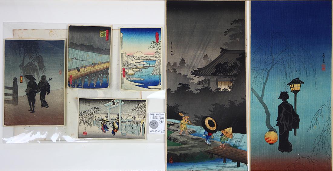 Japanese woodblock prints:  Shotei, Hiroshige (1 of 2)