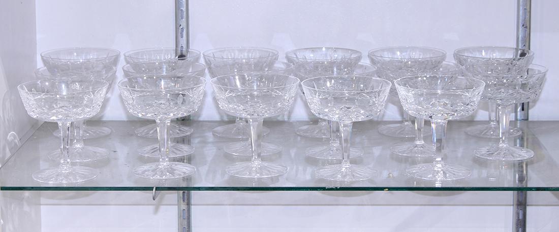 Waterford stemware champagnes in the "Lismore" pattern (1 of 2)